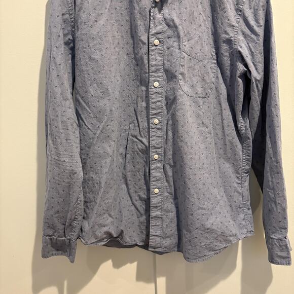 J Crew Shirt Mens Large Blue Slim Fit Secret Wash Stretch Button Down Casual - Picture 4 of 10